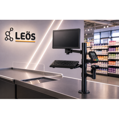Базовые эргономические стойки LEOS – неотъемлемый элемент кассового оборудования