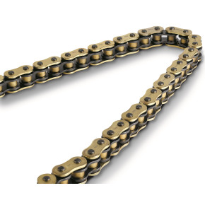 Мото ланцюг Iris Chains 525 FB-Ring, колір сталеве/золотисте