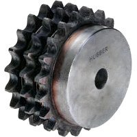 Зірочка до роликового ланцюга з каленим зубом 10B-3 Z13 HRC HUBBER трьохрядна